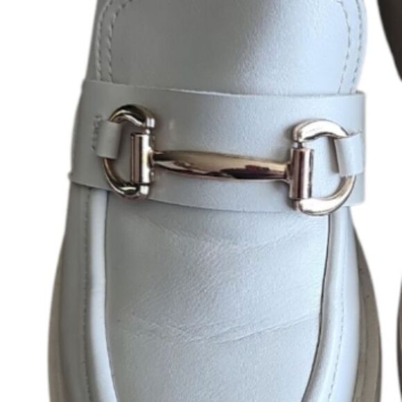 Steve Madden White Platform Loafers Chunky Lug Sole Slip-Ons Sz 10 Y2K Inspired - Picture 8 of 12